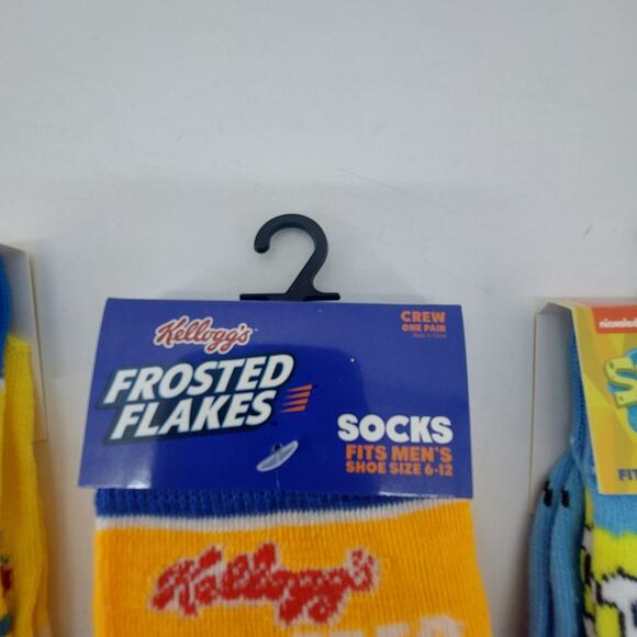 Set of 3 Designer Socks Sponge Bob Frosted Flakes Swedish Fish - Picture 7 of 8